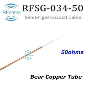 RF 034-50 Bare Copper Tube Coaxial Cable 0.034" RFSG-034 Semi rigid 50 Ohm Cable - Picture 1 of 8