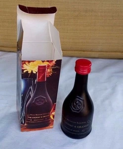 ROYALE MONTAIN FRANCE COGNAC & ORANGE MINIATURE BOTTLE. EMPTY. - Picture 1 of 6