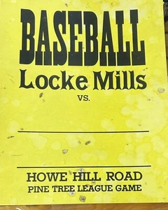 Vintage Local Baseball Game Cardboard Hand Bill Poster 11”x14” Locke Mills (ME) - Picture 1 of 3