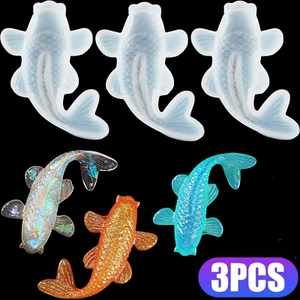 3 Stk Koi Fish Jewelry Harz Resin Silikonform epoxidform Epoxidharz Gießform DIY - Picture 1 of 12