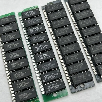 16MB 30-Pin Parity 4er Set 4MB Speicher 9 Chip SIMM IBM PC 386 486 AT XT MAC - Bild 1 von 4
