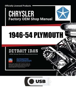 1946-1954 Plymouth Shop Manuals, Sales Literature & Parts Books on USB - Picture 1 of 3