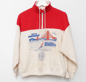 Vintage 80s Golden Gate Bridge 50th Anniversary San Francisco Sweatshirt Medium