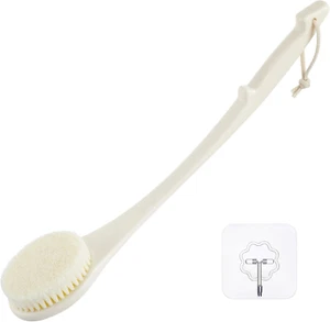 Body Back Scrubber – 17'' Long Handle Shower Brush, Anti-Mold Exfoliator for Dry - Picture 1 of 12