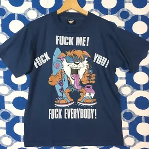 RAREST FUCK ME FUCK YOU FUCK EVERYBODY SCREEN STARS BEST MADE IN USA M T-SHIRT - Foto 1 di 11