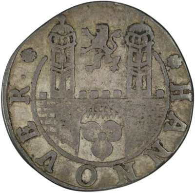 1671 German States Hannover Silver 12 Mariengroschen - Cleaned - Image 1 of 2