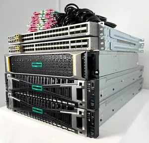 HPE DL380 Gen11 64Cores 16GB Dual Port FC 768GB RAM & MSA 2060 92TB SSD Solution - Picture 1 of 9