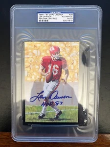 LEN DAWSON GOAL LINE ART 4X6 AUTOGRAMM !! PSA ZERTIFIZIERT!! HOFINSCHRIFT!! - Bild 1 von 2