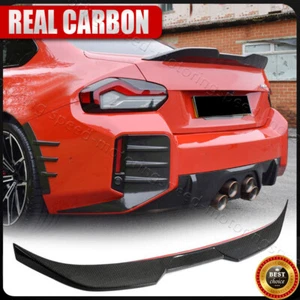 FOR 22-25 BMW G42 2 SERIES M240i G87 M2 REAL Carbon Rear Trunk Spoiler Wing Lip - Picture 1 of 13