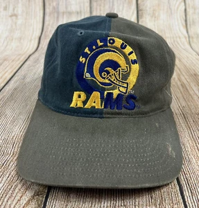 Vintage NFL Football St Louis Rams Strapback Hat Two Tone Color Eastport - Picture 1 of 6