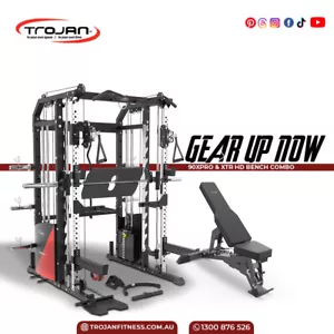 All in One Trainer 90XPRO Smith Functional Trainer 1:1 & 2:1 Cable Ratio + Le... - Picture 1 of 21