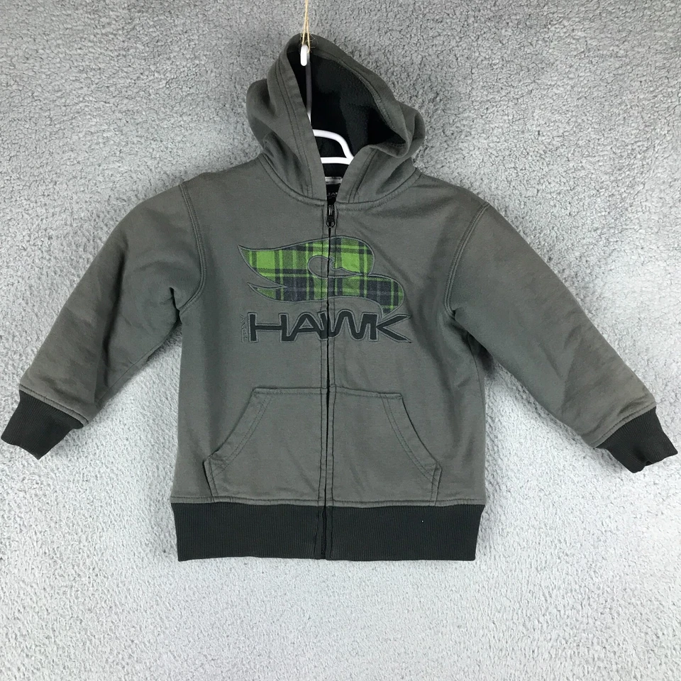 Moletom com capuz Tony Hawk masculino manga longa zíper completo verde tamanho M 5-6 - Imagem 1 de 4