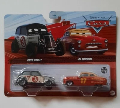 NOVITA CARS 3 Disney pixar CALEB WORLEY + JET ROBINSON nuovo 1/55 mattel maclama - Immagine 1 di 4