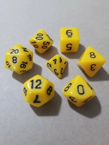 Polyhedral Gaming Dice, 7pc set (d4,6,8,10,12,20,%) FREE SHIPPING - Picture 1 of 2