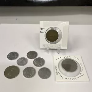 VINTAGE austria coins lot Osterreich 1, 5, 10, Schilling 1964-83 + Bonus - Picture 1 of 7