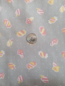 Candy Ice Cream Printed Denim Cotton 1  Yard X 60" Wide New - Picture 1 of 4
