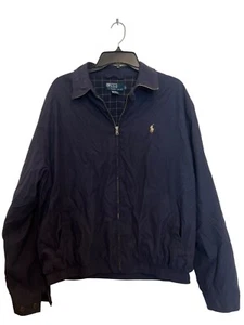 Polo By Ralph Lauren Navy Blue Zip-Up Jacket L Lightweight & Stylish - Picture 1 of 5