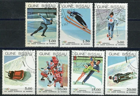 407 - Guinea Bissau - Winter Olympic Games - Sarajevo - Used Set Cover