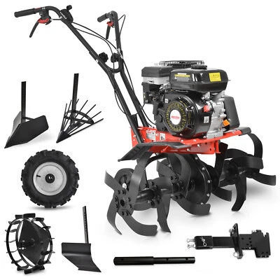 Gartenfräse Motorhacke Benzin 84cm Arbeitsbreite Kultivator Garten Boden Fräse - Bild 1 von 4