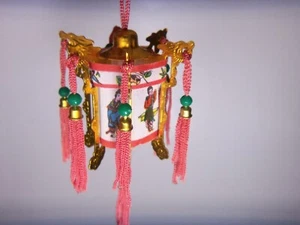 VINTAGE CHINESISCHE PALAST LATERNE KLEIN 2"x2" NEU IN BOX HERGESTELLT IN TAIWAN - Bild 1 von 5