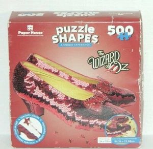 Wizard of Oz Themed Dorothy’s Ruby Slippers Puzzle Shapes Paper House 500 pieces - Picture 1 of 10