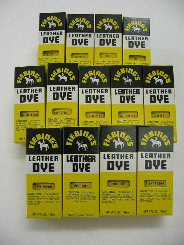 Fiebing's Leather Dye w/ Applicator - 17 COLORS - Pic - A - Color -  4 OZ   NEW - Image 1 of 2