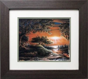 Terry Redlin "Puppy Love" GERAHMT Ländliches Amerika Kunstdruck Young Sunset American - Bild 1 von 4