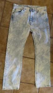 Classic bleached acid wash Levi's 501 button fly jeans 34x34 - Picture 1 of 11