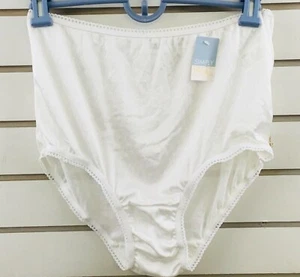 Womens 7 Simply Basic Nylon Brief White Underwear Panties Sissy Full Panty New - Picture 1 of 3