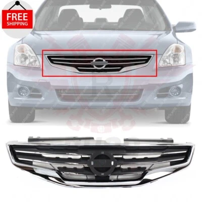 New Front Grille Assembly Chrome and Black For 2010-2012 Nissan Altima NI1200236 Foto 1 de 4