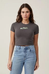 Cotton:On Women's Micro Graphic Band Tee ACDC Band AC/DC Size Medium NEW - Picture 1 of 1