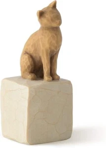 Albero di Salice Ama il Mio Gatto (Luce) Statuina Scolpita Dipinta a Mano - Foto 1 di 5