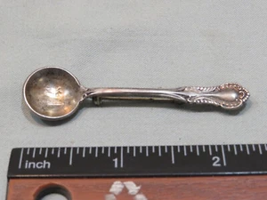Vintage Finearts Sterling Silver Salt Spoon Pin Southern Colonial - Picture 1 of 2