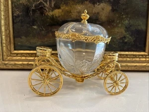 Franklin Mint Cinderella Kristallglas Magic Coach 24K vergoldet Figur - Bild 1 von 19