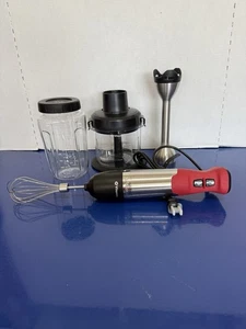 Neu im Karton Vitamix 5 Geschwindigkeiten Stabmixer 4 Stück Deluxe Produktbündel ROT - Bild 1 von 6