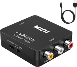 ABLEWE RCA Auf HDMI Konverter, AV Zu HDMI Adapter 1080P Mini Cinch Composite CVB - Bild 1 von 12