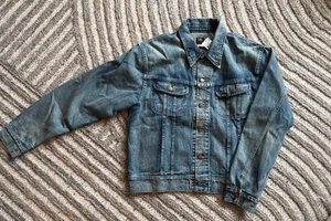 Double RL RRL Leeland Indigo The Long R Sanforized Denim Jacket Men Size XL - Picture 1 of 5