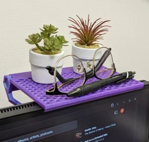 Monitor Shelf | 3D Printed Adaptable Customizable TV Storage Stand Office & Home - Picture 1 of 10