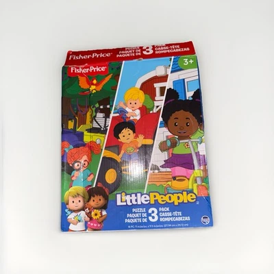 Puzzles For Children Fisher Price Little People 3 Puzzles Pack 18 pieces Each - Image 1 of 4