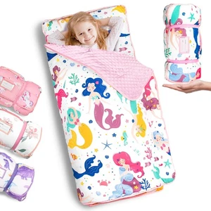 Alfombra de siesta engrosada para niños pequeños con almohada extraíble y manta Minky, extra grande... - Imagen 1 de 6