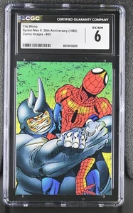 The Rhino #45 CGC 6 Spider-Man II 30th Anniversary 1992 Comic Images Marvel Card - Picture 1 of 2