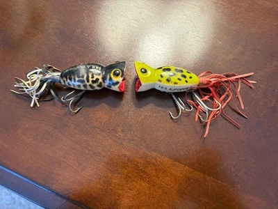 2 - Vintage Fred Arbogast Lures, Hula Poppers Bass Fishing - Image 1 of 4