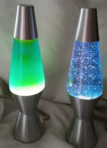 VINTAGE ORIGINAL LAVA BRAND TWO PACK 2003. Blue Glitter & Yellow/Green In Blue - Picture 1 of 11
