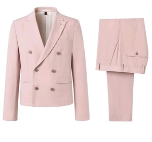 Tuta Devils Advocate Rossi cropped doppiopetto skinny 2 pezzi rosa uk 42 - Foto 1 di 1