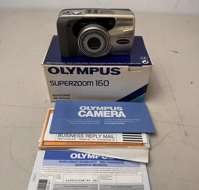 Olympus Superzoom 160 35mm Multi AF Quartz date Camera New Battery Tested - Image 1 of 4