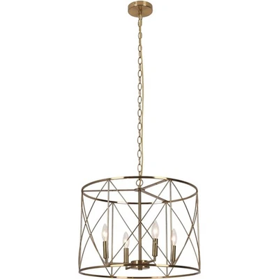 Lámpara de araña Dainolite Lighting CLH-204C-AGB Calah latón envejecido Foto 1 de 4