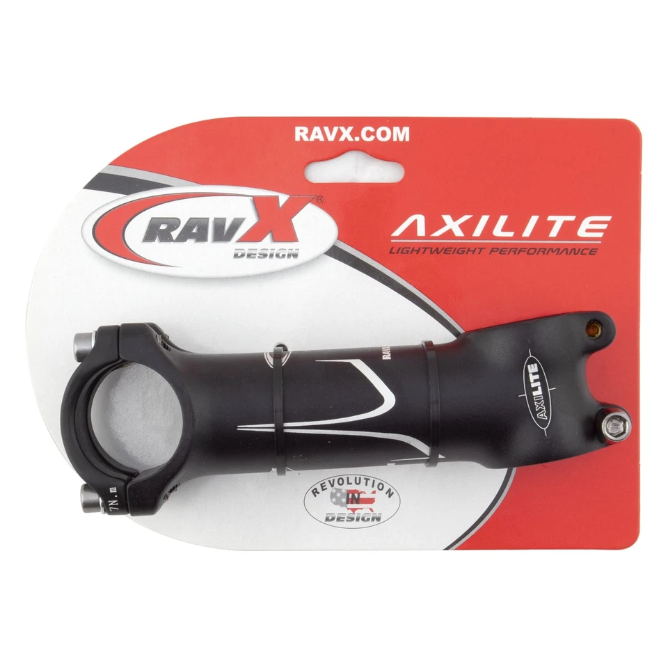 NUEVO 120mm Negro RavX Axilite 31.8 Aleación Sin Roscas Bicicleta Manillar Vástago Foto 1 de 1