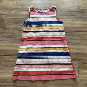 Kate Spade Girls Berber Stripe shift Dress Colorful Tassels Size 5 - Picture 1 of 5