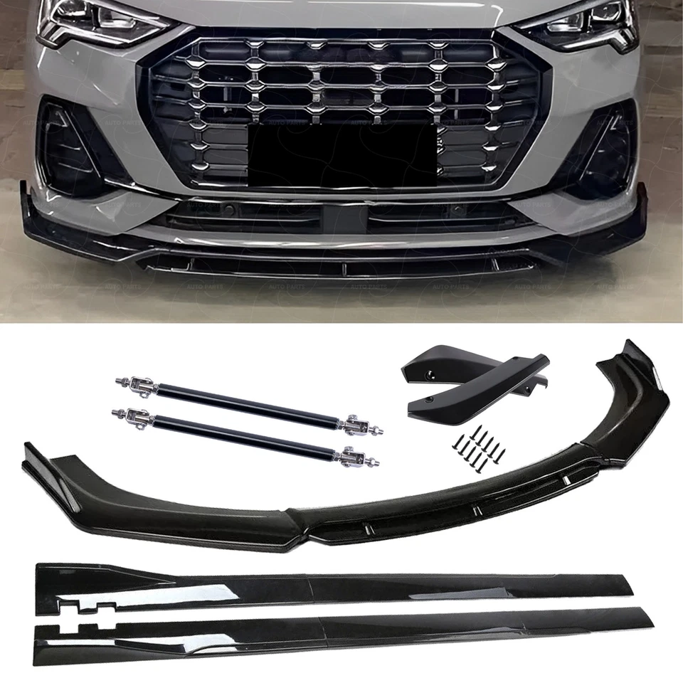 For Audi Q3 Q5 Q7 Front Bumper Lip Chin Spoiler Splitter Side Skirt Body Kit Foto 1 de 4