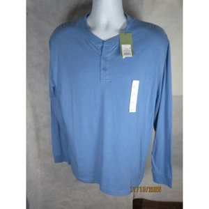 Camisa Henley Goodfellow & Co Para Hombres Manga Larga Azul Talla L Algodón Informal - Imagen 1 de 7